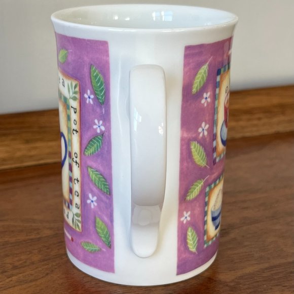 Royal Grafton "Pot of Tea" Teapot Mug Fine Bone China Cup Made in England Purple - Picture 5 of 10